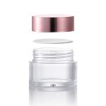 Transparent Glass Jar Pink Cap with Gasket - Image 5