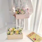 Luxury 3 Colours Foldable Transparent Flower Box Handle - Image 9