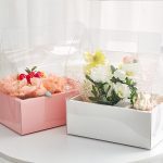 Luxury 3 Colours Foldable Transparent Flower Box Handle - Image 5