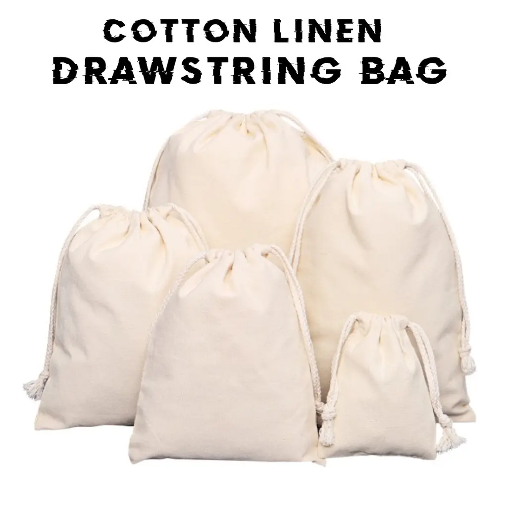 Reusable Cotton Drawstring Bag