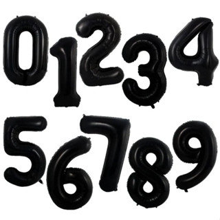 32 inch Number Foil Balloon 0-9 Black