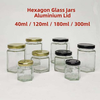 Air Tight Hexagon Glass Jar