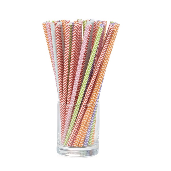 Paper Straw V Stripe