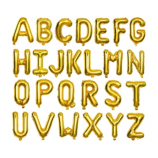 (A-Z) Premium Quality 16 Inch Alphabets Gold Foil Balloon