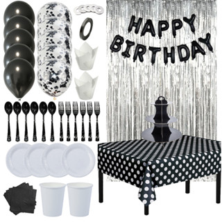 Black Theme Birthday Party Decorations