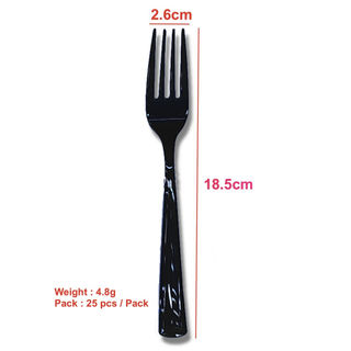 Plastic Fork Black