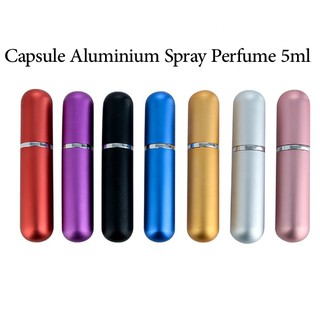 Capsule Portable Aluminium Perfume Bottle
