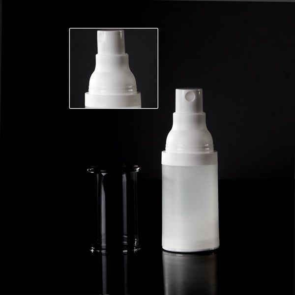 Frosted Airless Bottle - Clear Lid (Spray)