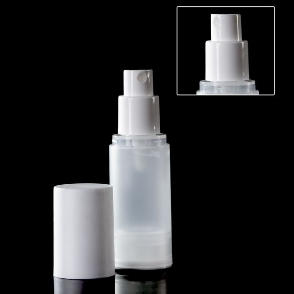 White Lid Frosted Airless Bottle - Spray Head
